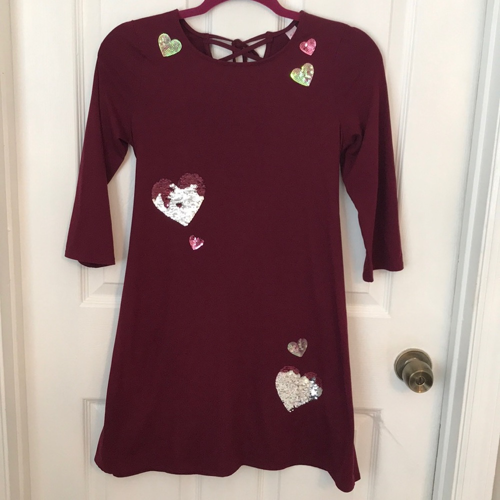 Justice Heart Sequin Dress